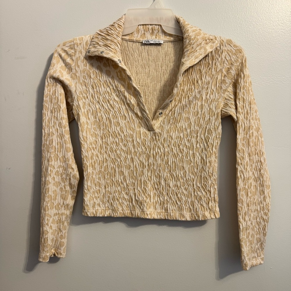 Zara Leopard Print Casual Top